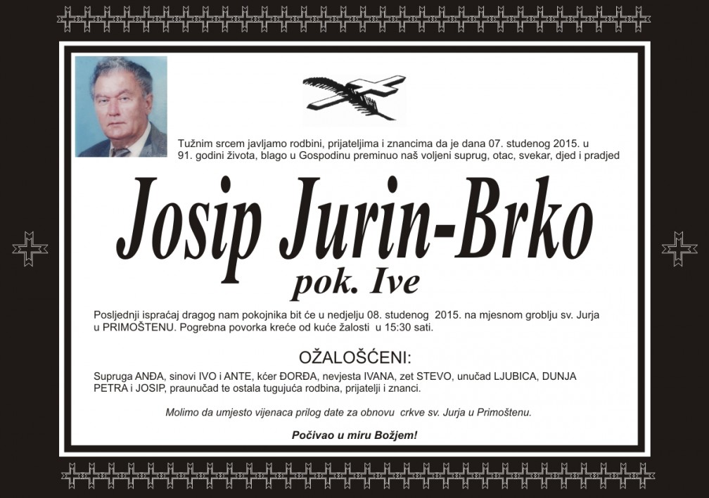 Umro Josip Jurin - Brko