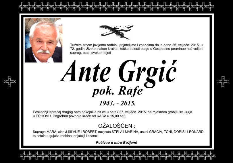 Umro Ante Grgić