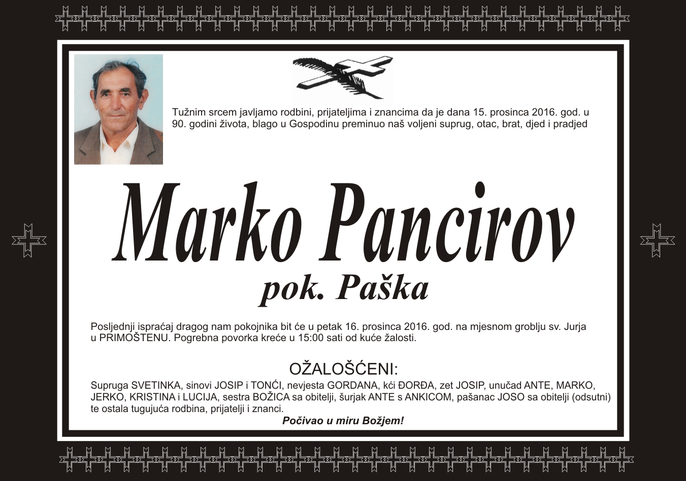 Umro Marko Pancirov