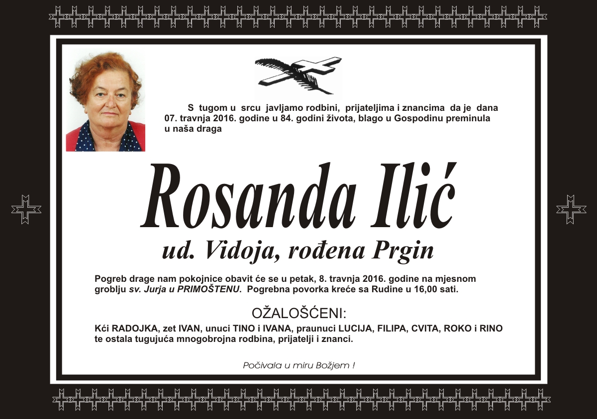 Umrla Rosanda Ilić