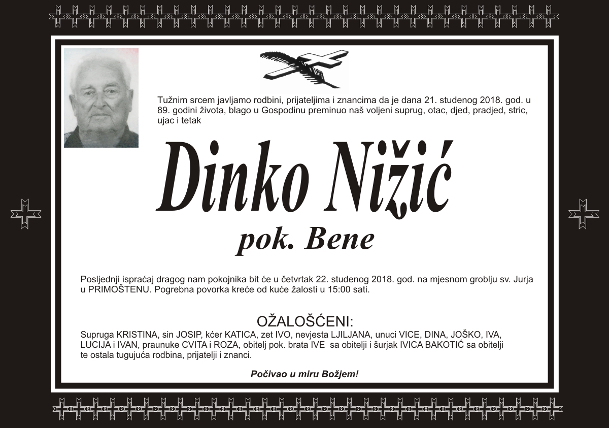 Umro Dinko Nižić