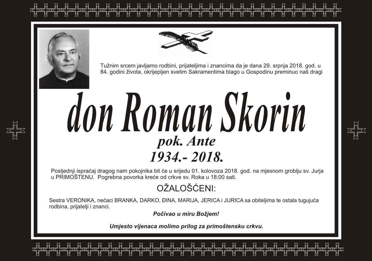 Umro don Roman Skorin