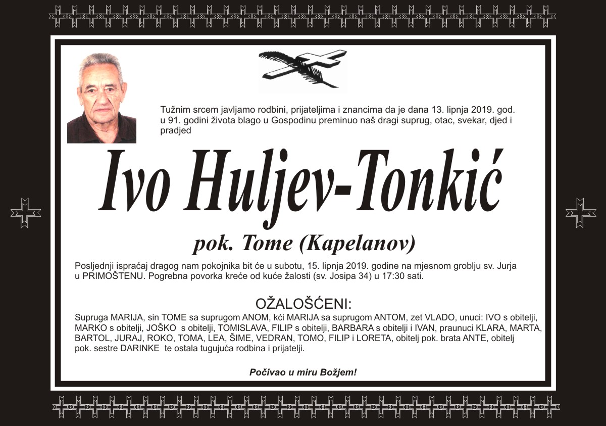 Umro Ivo Huljev-Tonkić