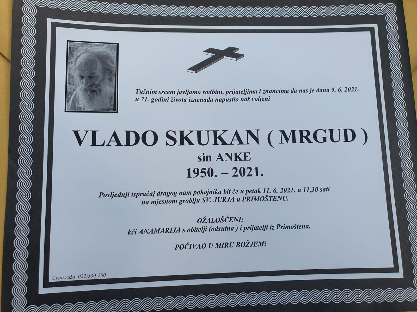Umro Vlado Skukan - Mrgud