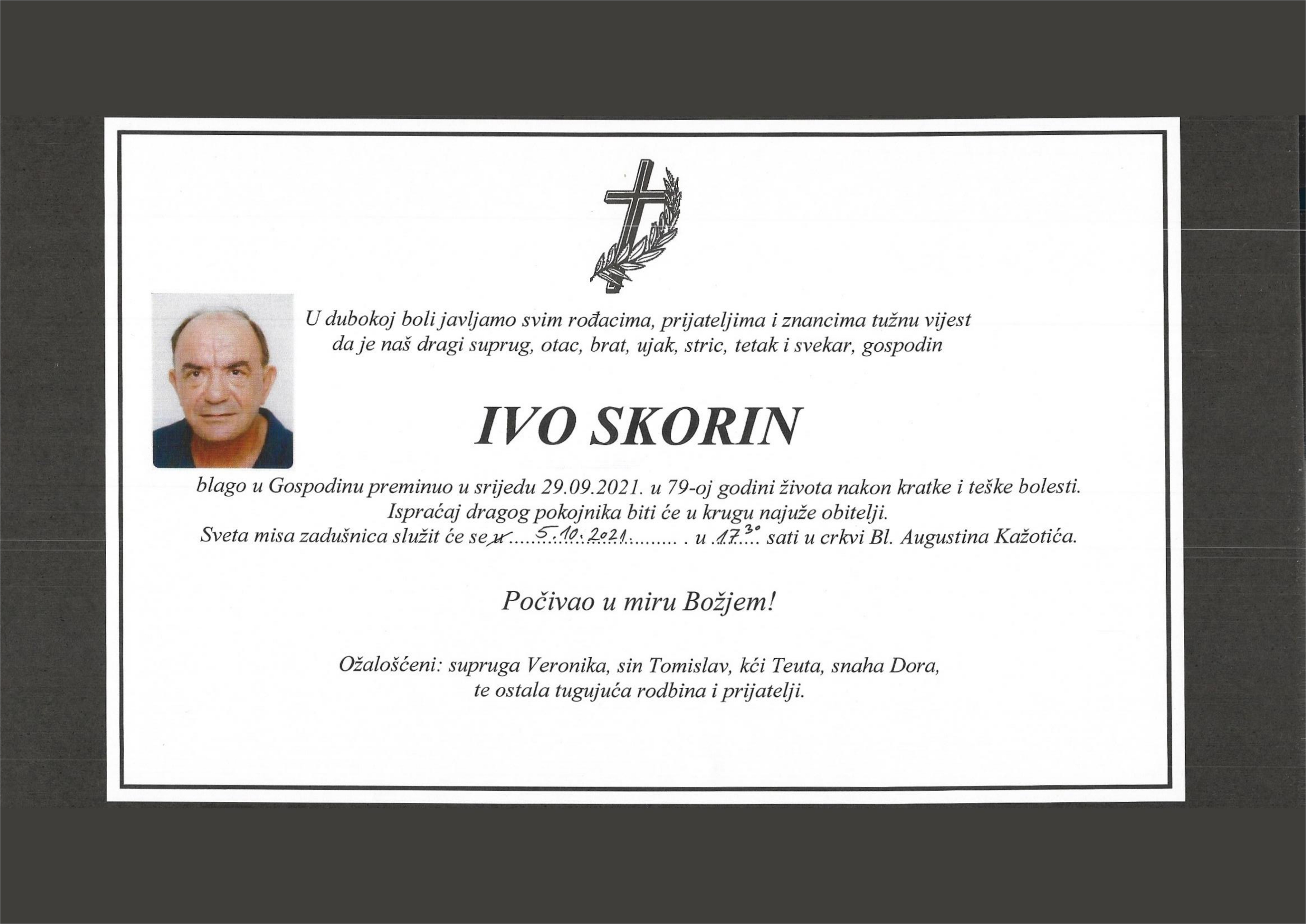 Umro Ivo Skorin