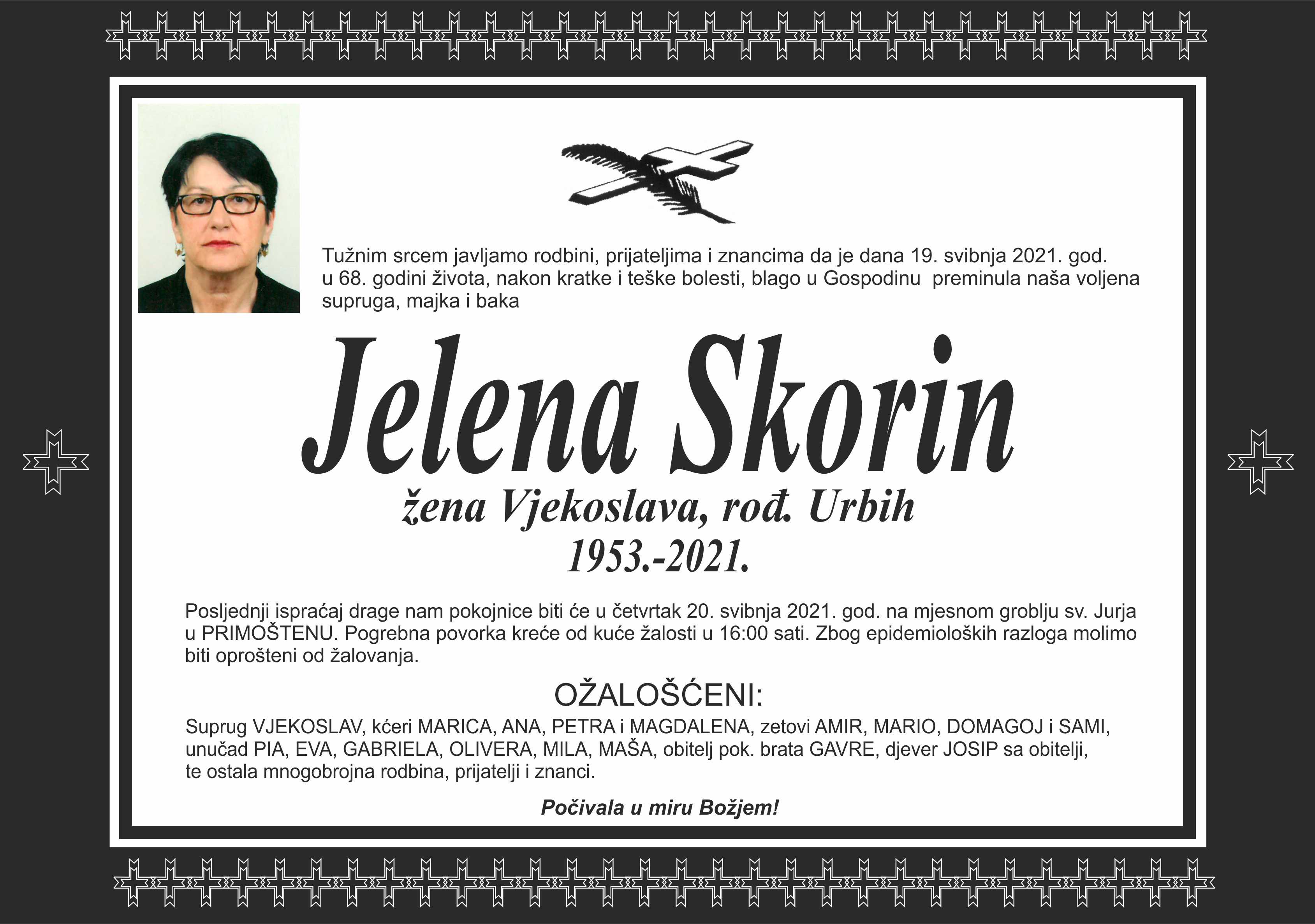 Umrla Jelena Skorin 
