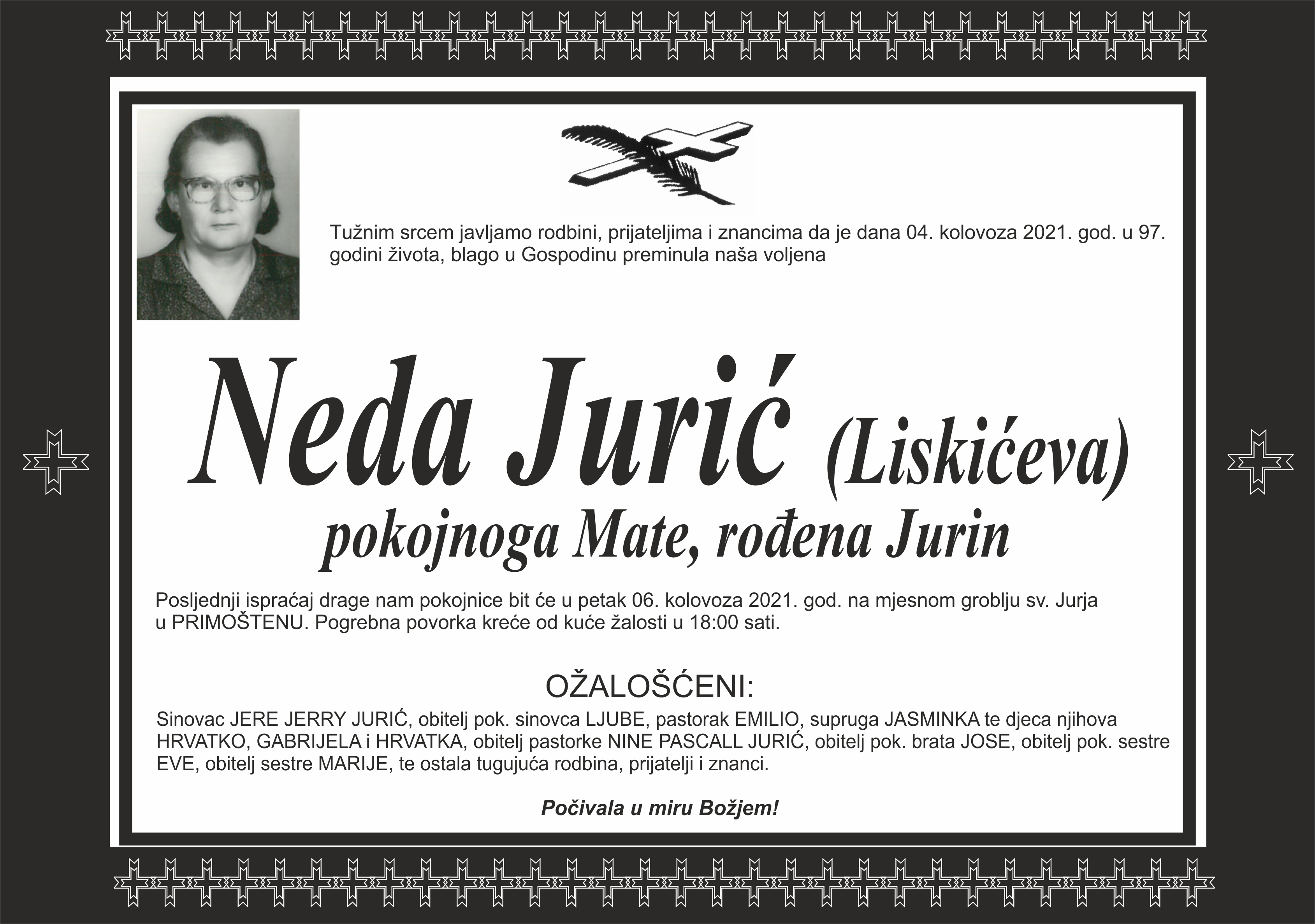 Umrla Neda Jurić - Liskićeva 