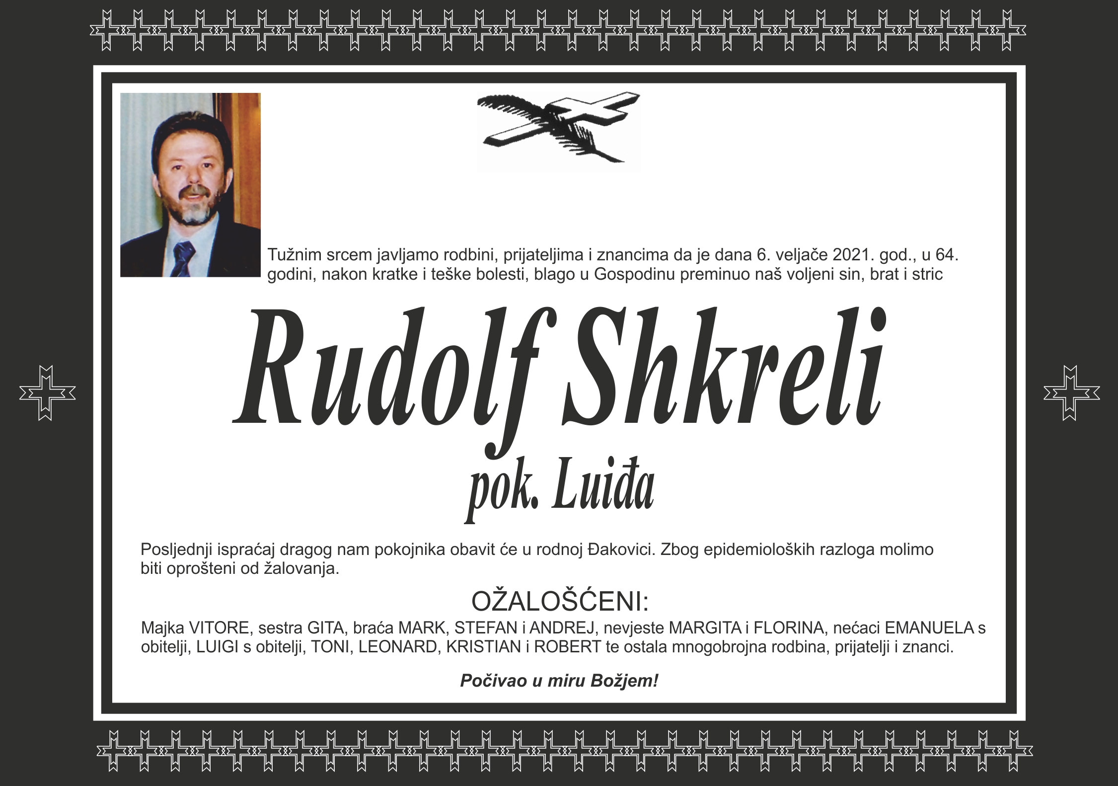 Umro Rudolf Shkreli