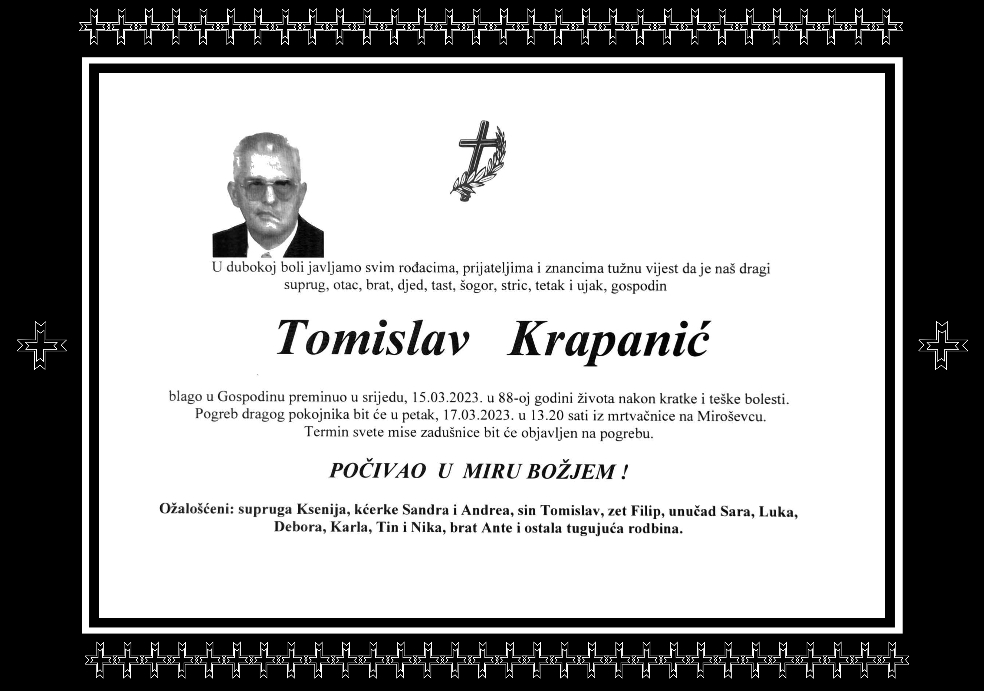 Umro Tomislav Krapanić