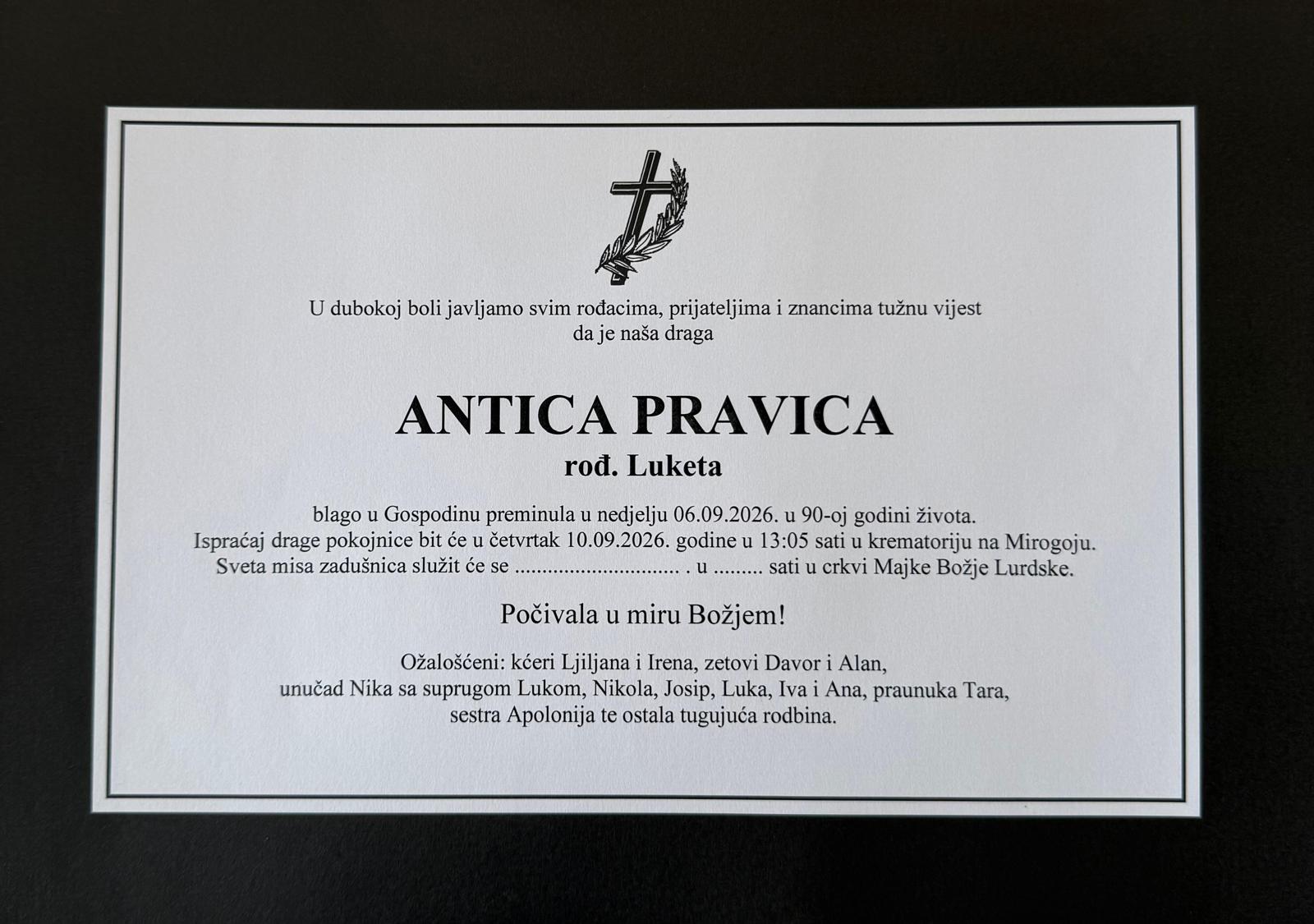 Umrla Antica Pravica 