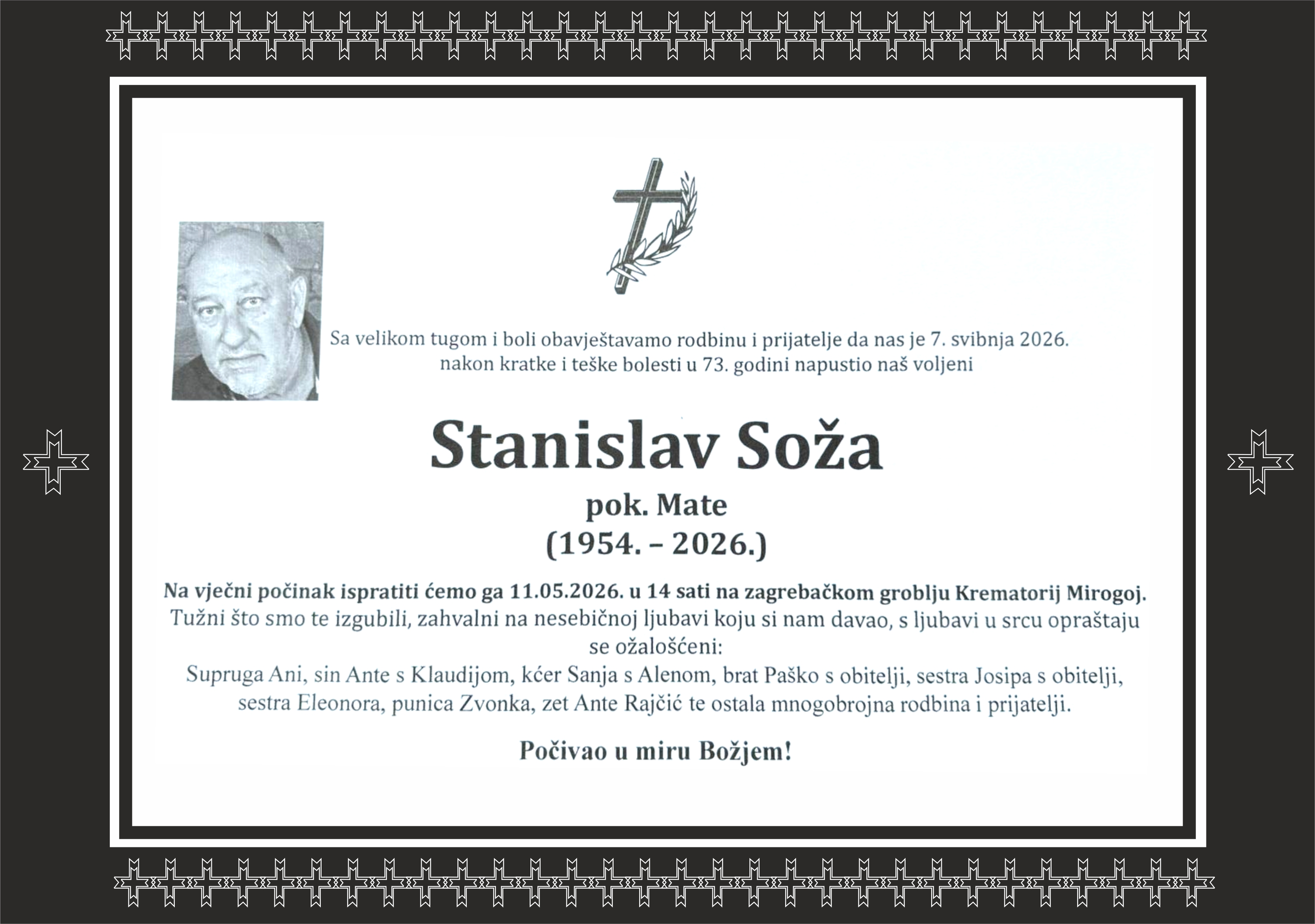Umro Stanislav Soža 