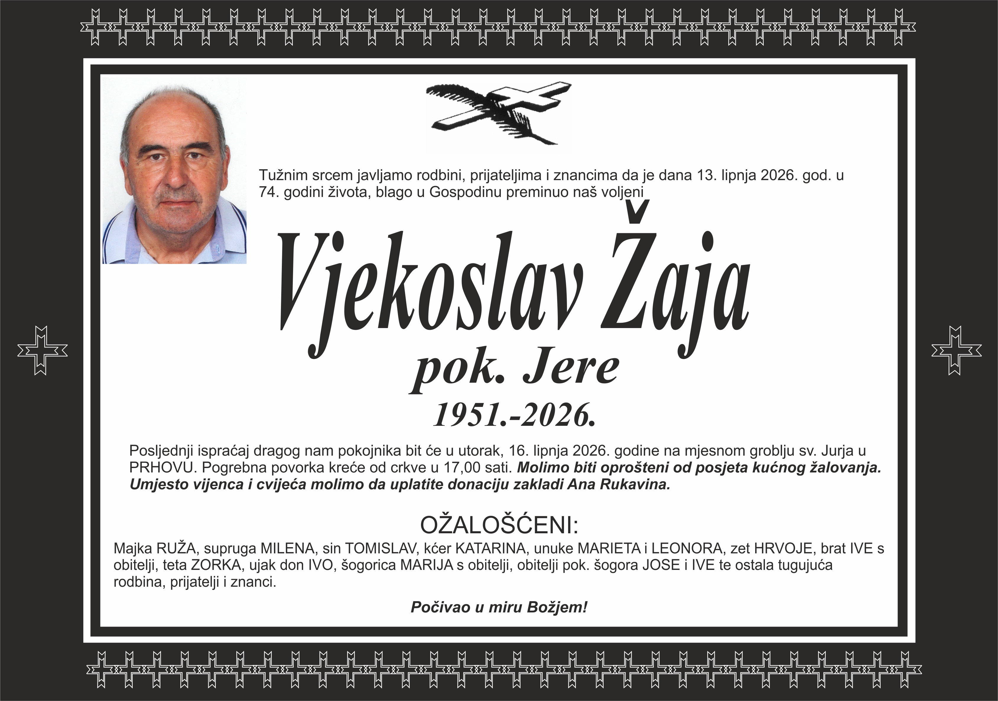 Umro Vjekoslav Žaja