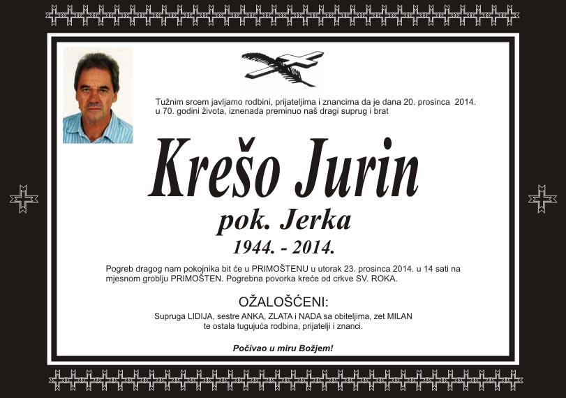 Umro Krešo Jurin