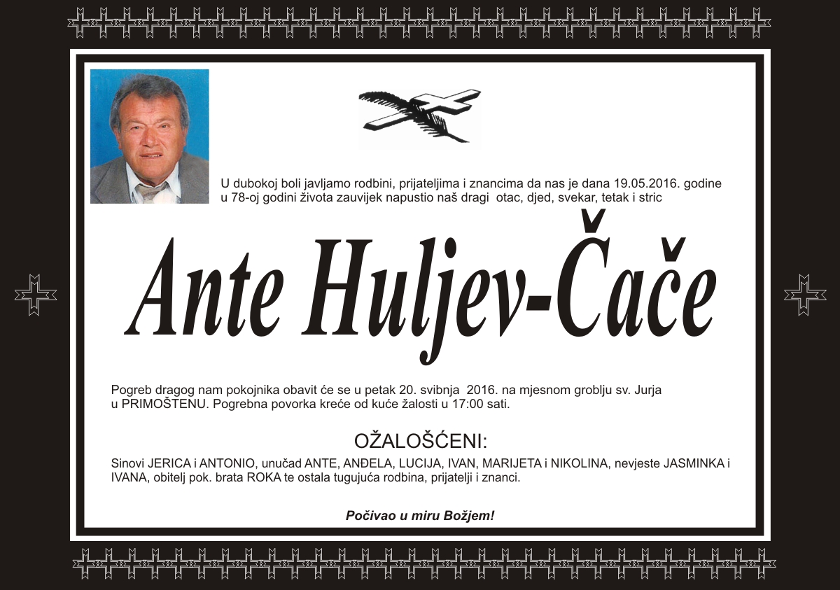 Umro Ante Huljev-Čače