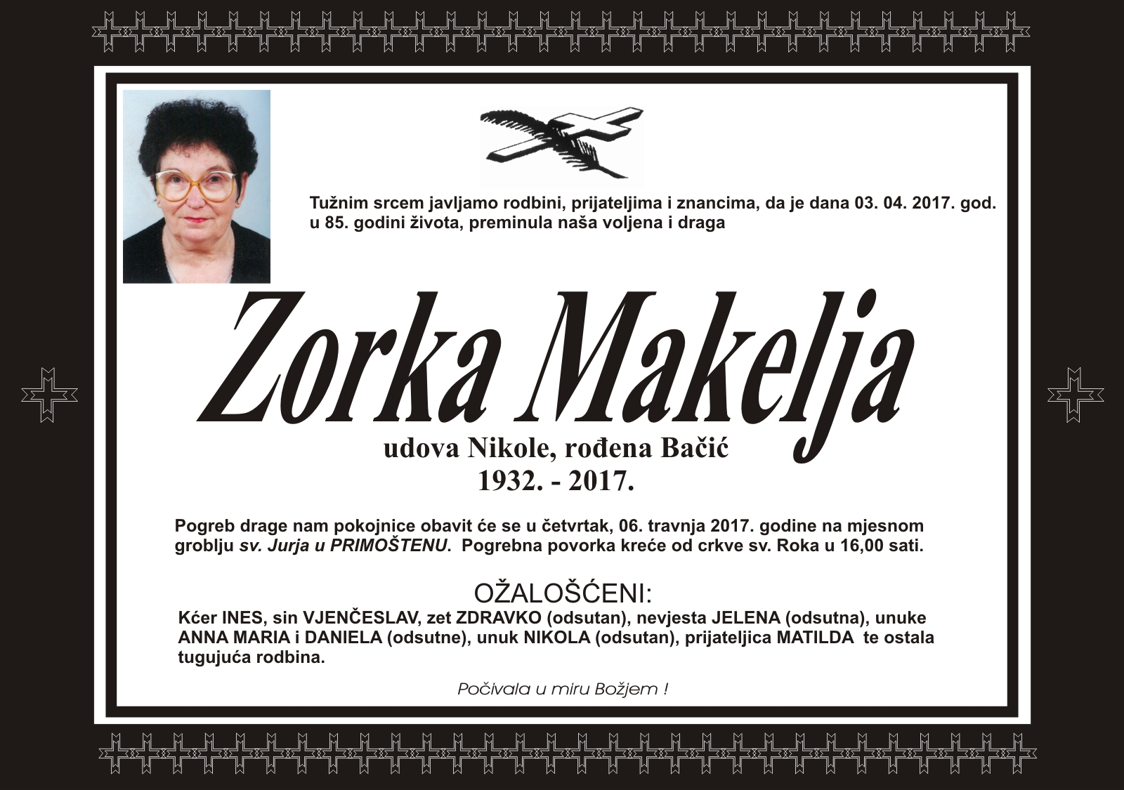 Umrla Zorka Makelja