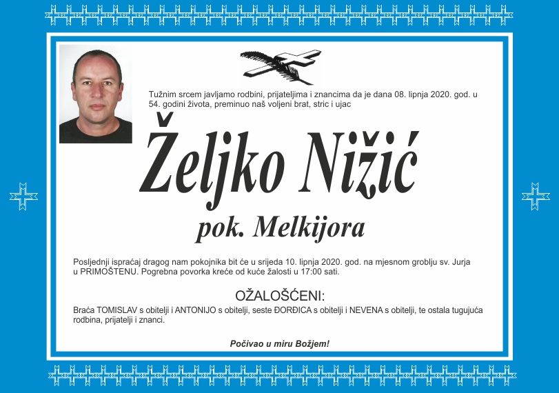 Umro Željko Nižić