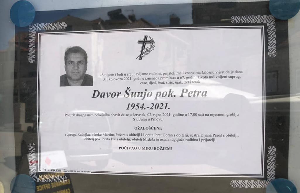 Umro Davor Šunjo