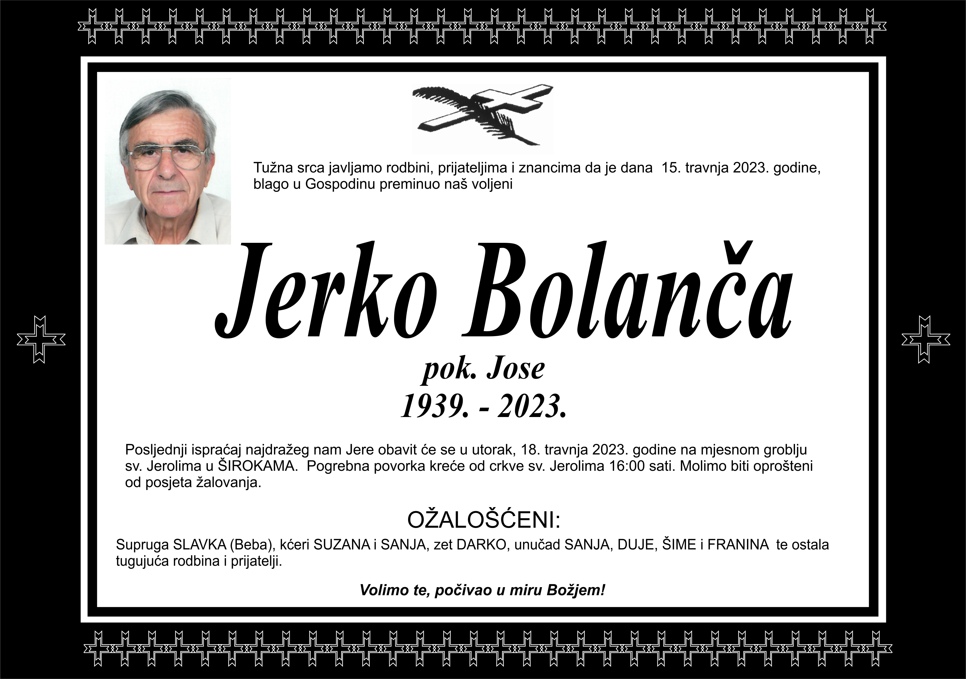 Umro Jerko Bolanča