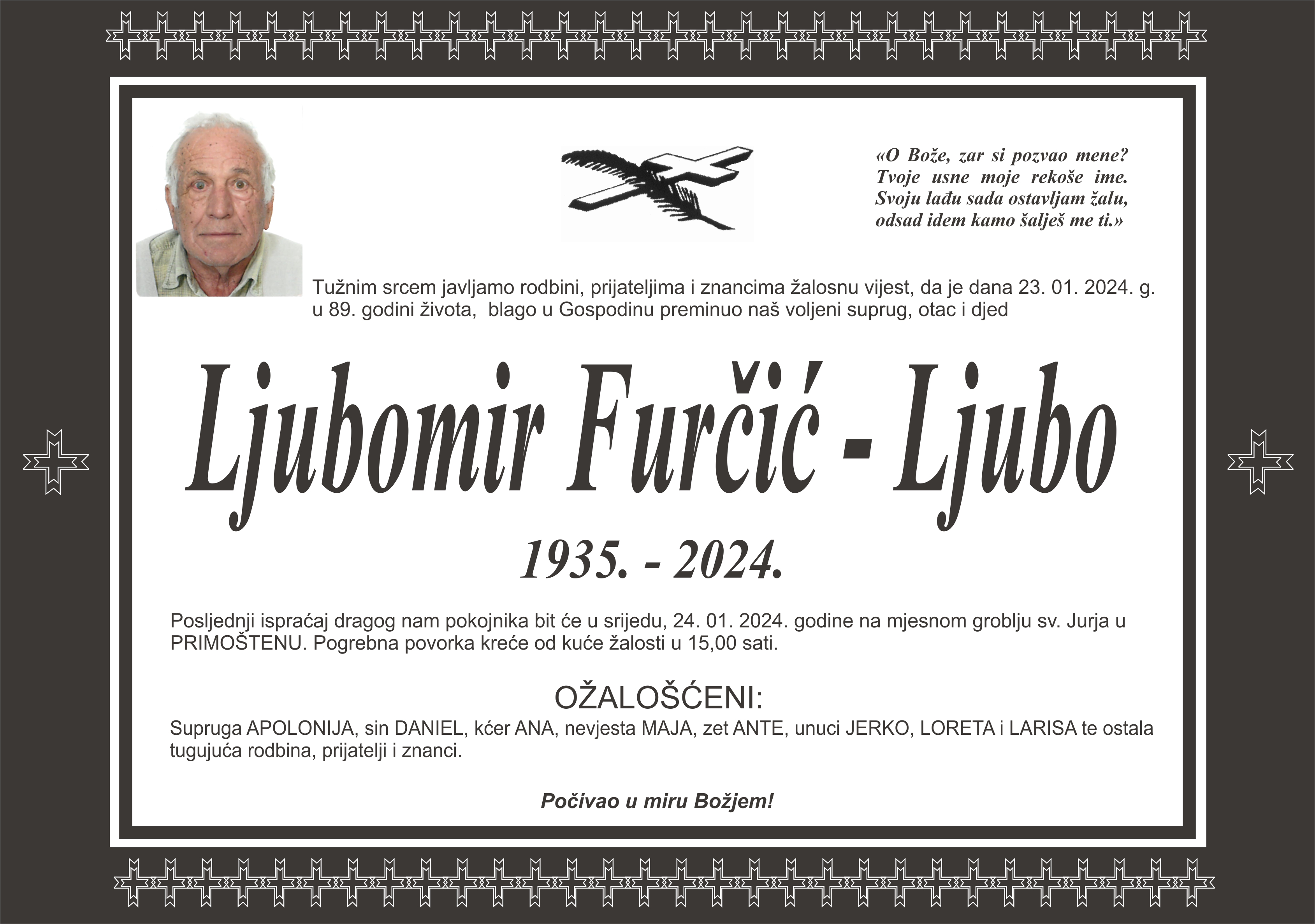 Umro Ljubomir Furčić - Ljubo