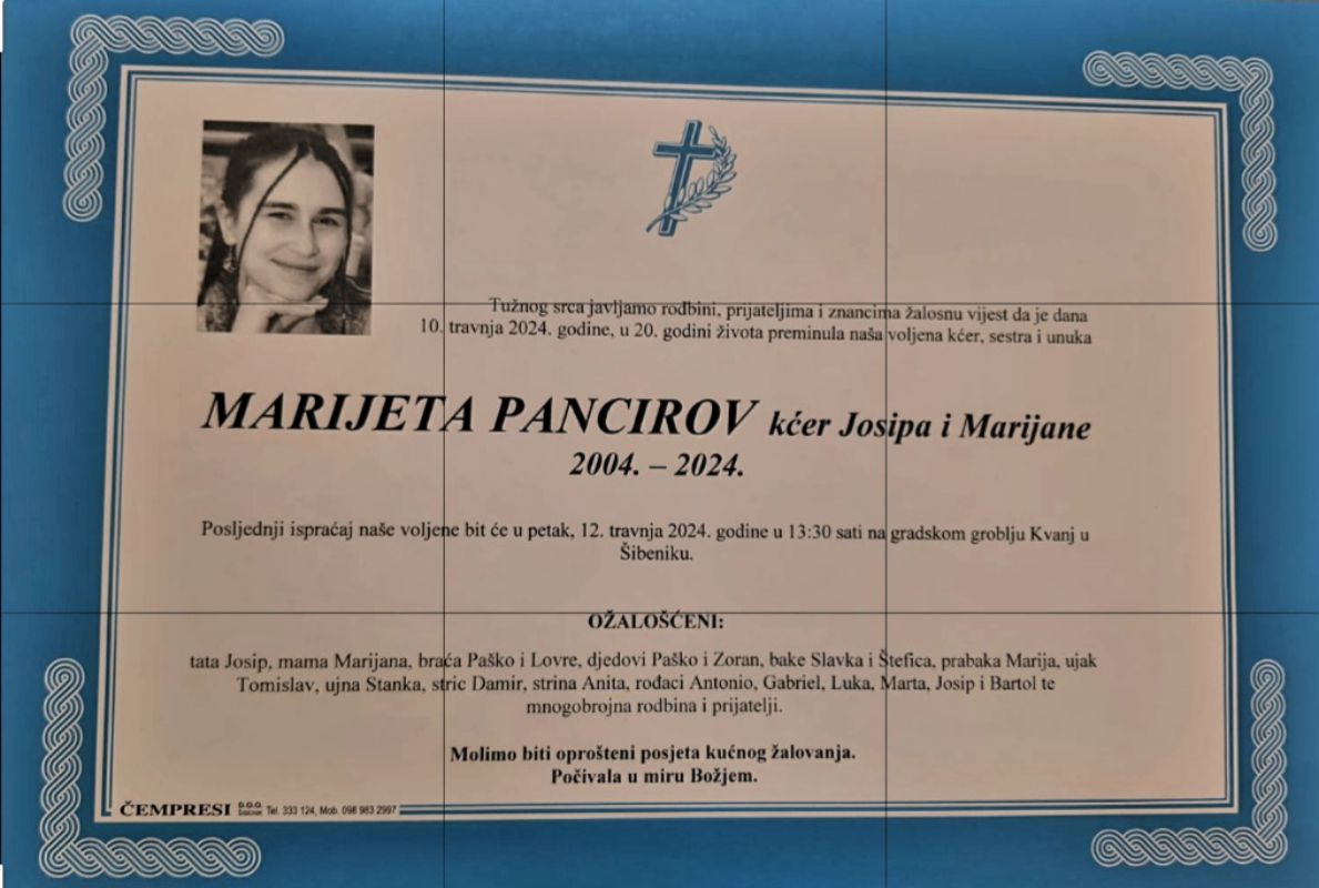 Umrla Marijeta Pancirov