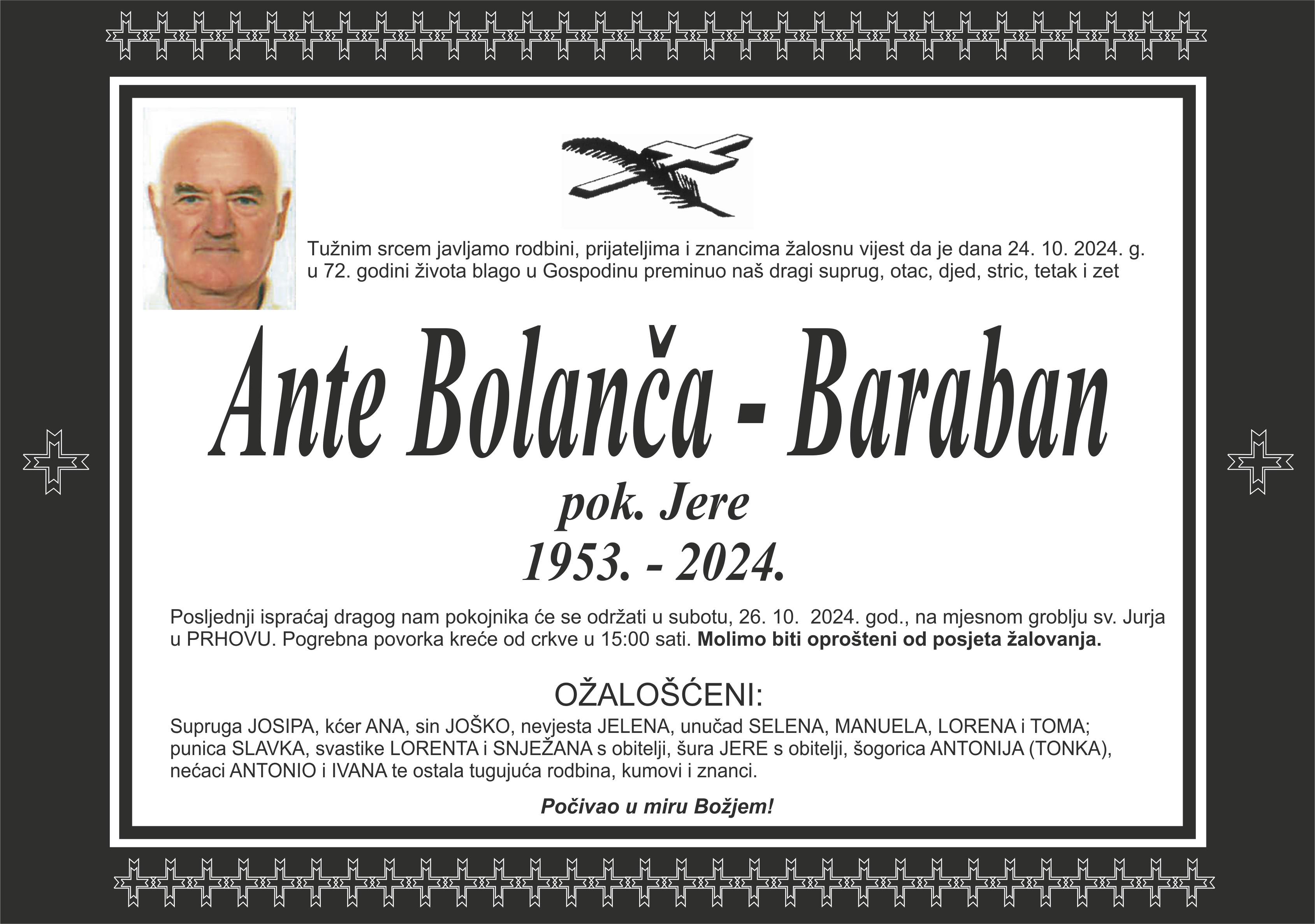 Umro Ante Bolanča - Baraban