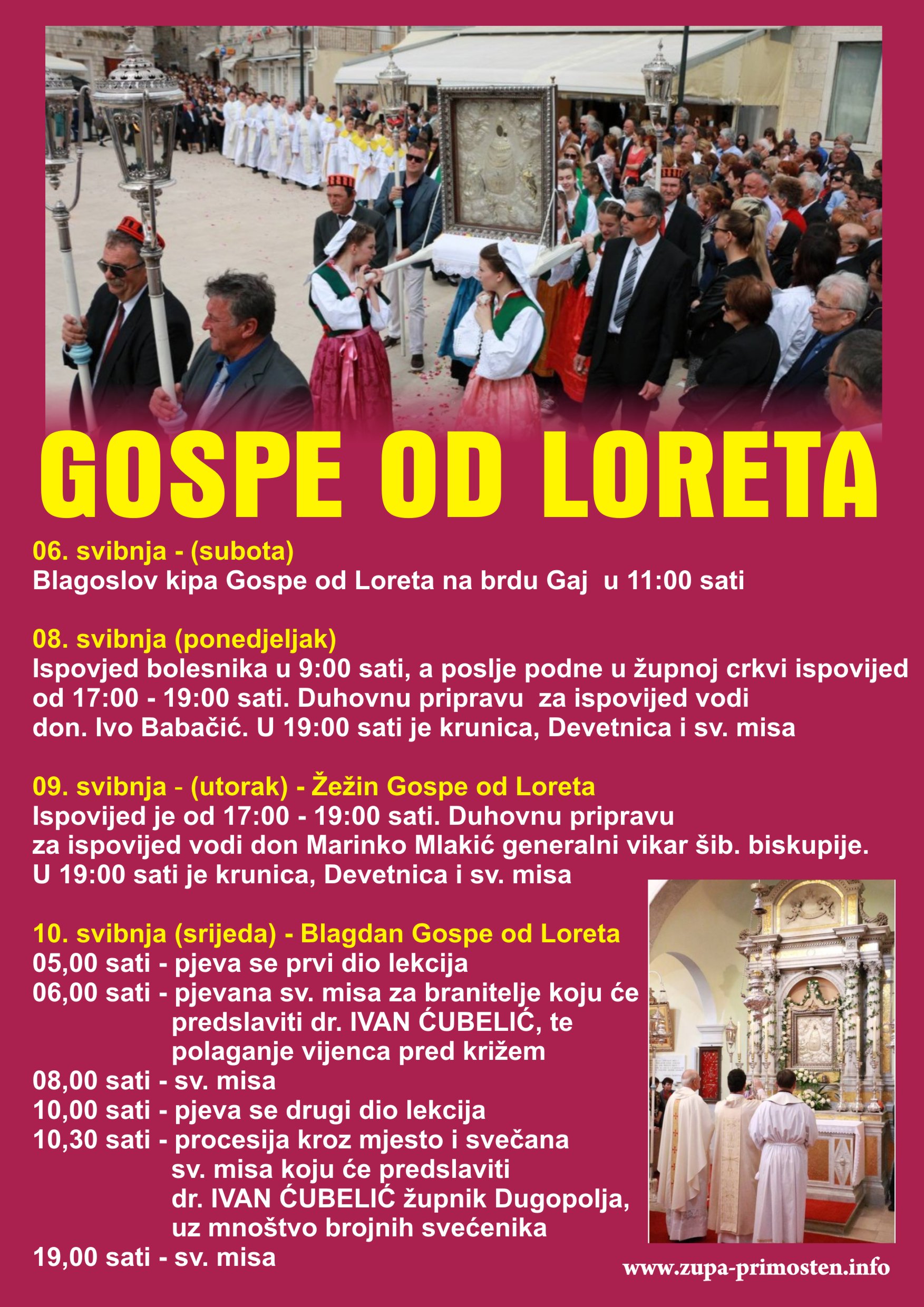 Program proslave blagdana Gospe od Loreta  