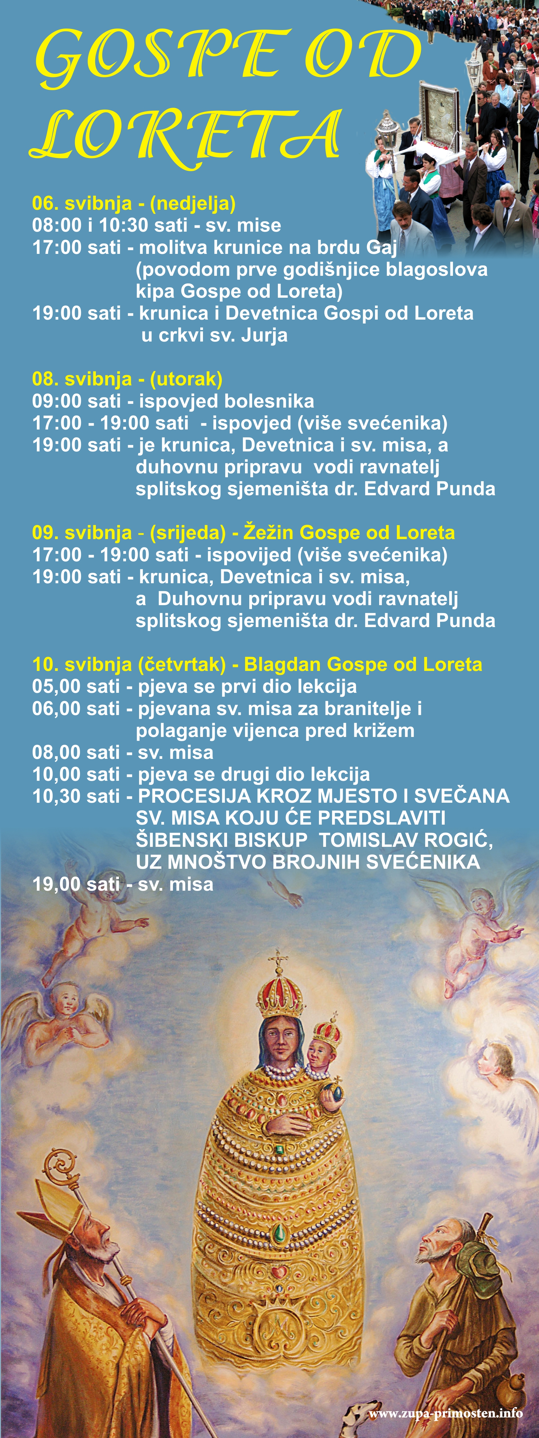 Program proslave blagdana Gospe od Loreta  