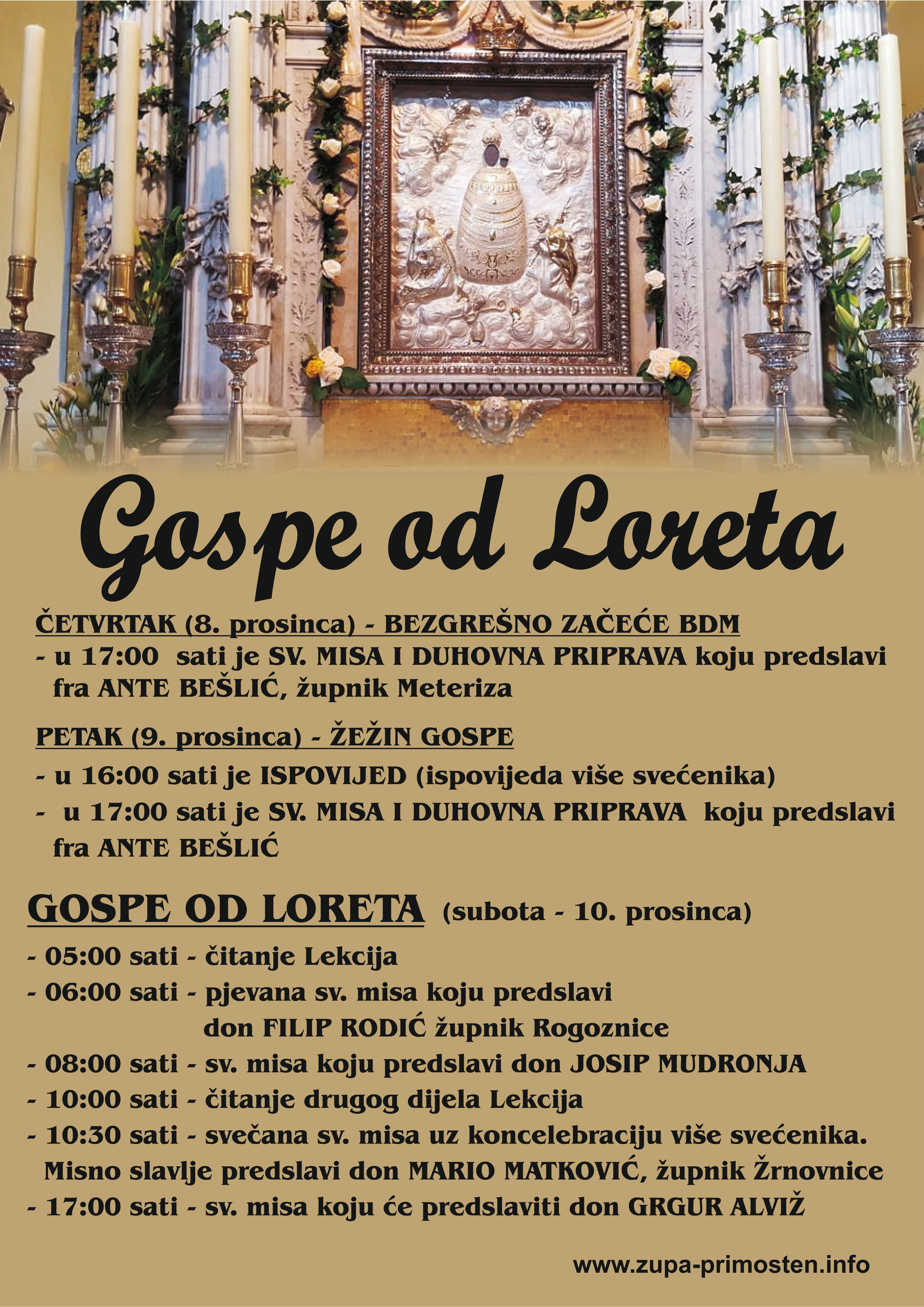 Program proslave blagdana Gospe od Loreta